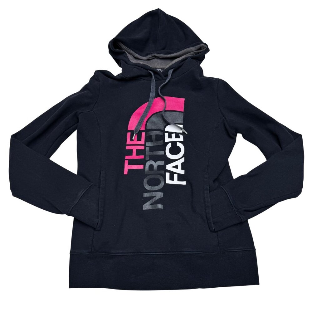 The North Face Spell Out Women's Black Hoodie Pullover Sweatshirt, Size S - Picture 1 of 7